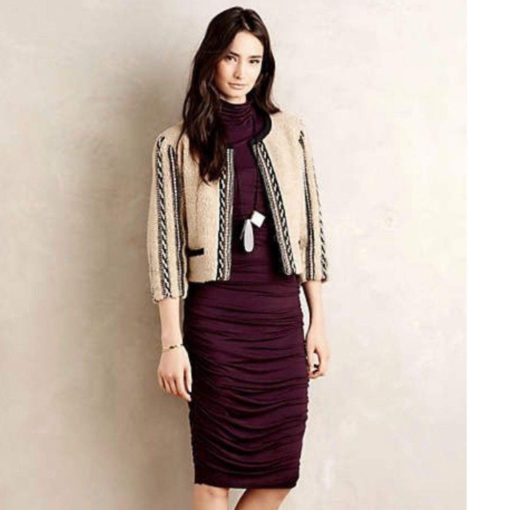 Gathered Turtleneck Sheath